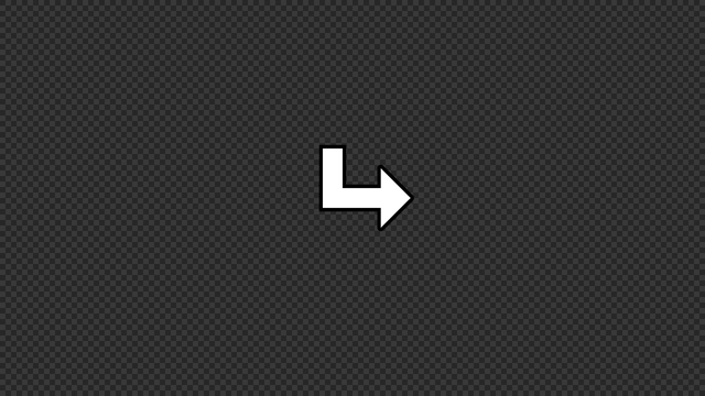 L字矢印