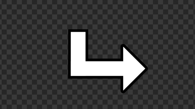 L字アウトライン矢印